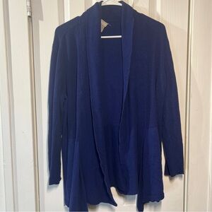 Chico’s Women’s Blue Lace Open Front Cardigan Long Sleeve Size 3P / XLP